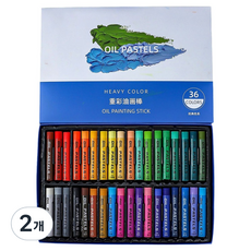 스모글 유화 질감 파스텔 크레용, 2개, 36색
