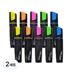 BIC 霓虹螢光筆 5mm 5色 x 2入組, 粉紅色, 橘色, 黃色, 綠色, 藍色, 2套