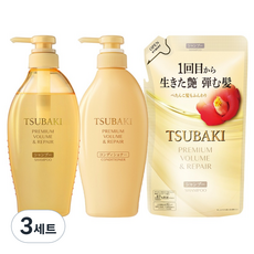 TSUBAKI 思波綺 頂級豐盈修護秀髮3件組, 3套
