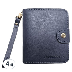 THINK ABOUT 軟式迷你3孔活頁手帳外殼, 4個, 海軍藍