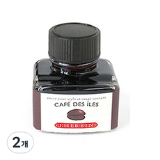 제이허빈 만년필 칼라잉크 30ml, 카페데질/초콜릿브라운 46, 2개