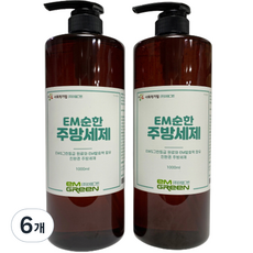 EM Green EM溫和洗碗精, 1L, 6個