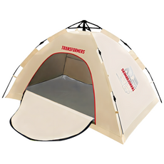 TRANSFORMERS 變形金剛 便攜式折疊帳篷 TF-ZP001, 2-3人, 卡其色