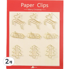 다사바바 크리스마스 사무용품 종이 클립, 2개