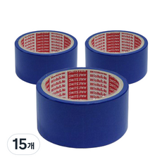 혜성테이프 칼라 마스킹테이프 종이테이프 파랑 48mm x 15m, 15개