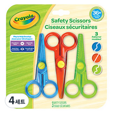 Crayola 繪兒樂 幼兒用安全剪刀 3種組, 藍色、紅色、綠色, 4組