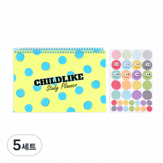 리훈 차일드라이크 초등학생 스터디플래너 저학년, 옐로우, 5세트