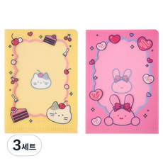 Modern House Butter Shop 牛奶貓 刮刮兔 迷你文件夾 2件組, 3套, 甜點