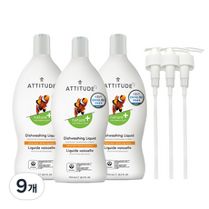 ATTITUDE 艾特優 洗碗精 柑橘香, 700ml, 9個