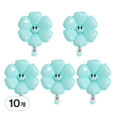 데일리조이 스마일 데이지꽃 풍선 생일 파티용품 S 43.5 x 37 cm, 블루, 10개