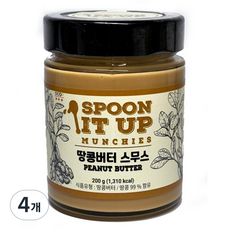 스푼잇업 땅콩버터 스무스, 4개, 200g