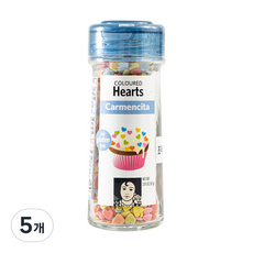 카르멘시타 컬러하트 스프링클, 57g, 5개