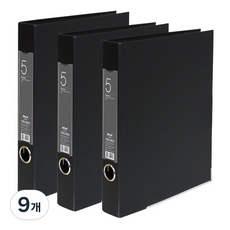 드림산업 레일바인더 5cm 3공, 검정, 9개