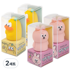 POPO FANCY 2000 Bubbly Pop 削鉛筆機 托托 2入 + 檸檬妮 2入 套組, 粉紅色(托托), 黃色(檸檬妮), 2套