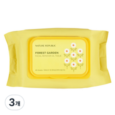 네이처리퍼블릭 포레스트 가든 페이셜 리무버 오일 티슈, 60매입, 3개