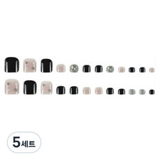 비투윈 패디팁 세트, 5세트, 블랙 누드 젤타입