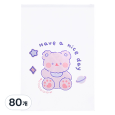 마켓감성 투명 소품 지퍼백, 나이스곰, 80개