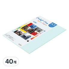 종이문화 프린트프로 얇은 칼라복사지 No 15 아쿠아블루 120g, A3, 40개