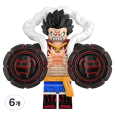 GNBLOCK海賊王迷你公仔 齒輪4 拳頭4磅 路飛, 6個