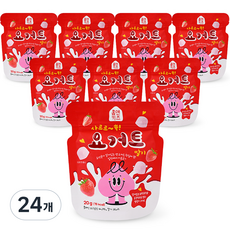 홈앤키즈 사르르쏙 요거트 딸기, 20g, 24개, 딸기맛