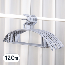 솔브리빙 기본 라운드형 어깨뿔방지 논슬립 옷걸이, 그레이, 120개