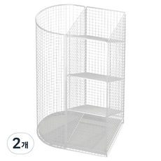 HICKIES 網狀鐵製立式咖啡廳美容室大容量雨傘架 R02, 2個, 白色