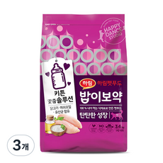 하림펫푸드밥이보약 고양이 기능성 사료, 키튼, 3.4kg, 3개
