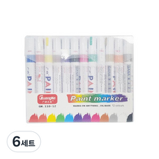 페인트마카 세트, 12색, 6세트