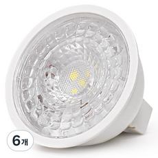 집중형 LED 할로겐 램프 5W MR16, 전구색, 6개
