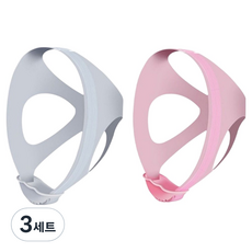 Soomer 防止睡眠時張嘴下巴束帶 粉紅色 + 灰色組合, 3套