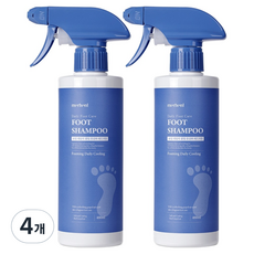 Merhent 每日涼感泡沫足部清潔露 紅葡萄柚香, 4個, 1入, 400ml