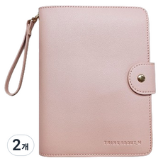 띵크어바웃 소프트 A6 6공 다이어리 커버, 핑크, 2개