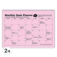 아이비스 PP 탁상용 먼슬리 플래너, 연핑크, 2개