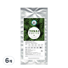 YOU&I커피 베트남 로브스타 분쇄 커피, 500g, 더치, 6개