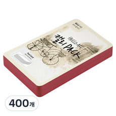 종이문화 헬로우아트캘리팩 두꺼운 엠보엽서 200g 57 엣지레드, 104 x 153 mm, 400개