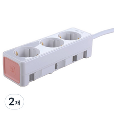 네모탭 더슬림 개별형 멀티 콘센트 3구 SPY-SS3, 1.5m, CORAL, 2개