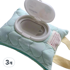 Haru-i 便攜式濕紙巾袋 大型, 薄荷綠, 3個