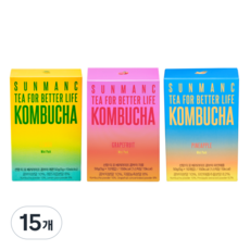선망 콤부차 체험팩 레몬 + 자몽 + 파인애플 세트, 5g, 10개입, 15개
