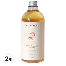 라라앤모어 유아용 섬유유연제 베이비파우더향, 1L, 2개