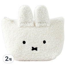 스튜디오에잇 미피 얼굴 슬림 파우치, 화이트, 2개