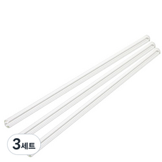 푸코 준코 유리 빨대 투명, 3개입, 3세트