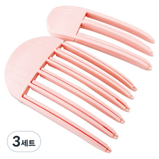 Laipu 髮根蓬鬆髮夾 6入 + 3入組, 3套, 粉紅色