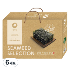 청정원 들기름파래김 9호 세트 + 쇼핑백, 6세트