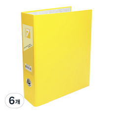 TUCO.B Dono D型環夾 3孔 A4 7cm, 黃色, 6個