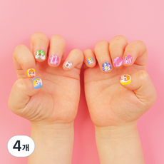 Bong Bong Friends Nail Friends Bong Bong 3~7歲兒童用黏貼式美甲, 冰雪公主, 4個