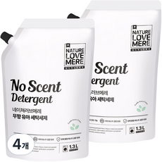 NATURE LOVE MERE 無香嬰兒洗衣精, 4個, 1.3L
