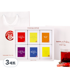 티칸 프리미엄 과일티 선물세트 + 쇼핑백, 3세트, 6종