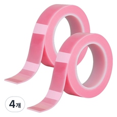 알로데 컬러 나노 매직 양면테이프 3cm x 1m, TYPE01 핑크, 4개
