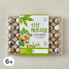 자연애찬 신선 메추리알 35구, 315g, 6개