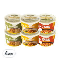 그로서리서울 배부른 곤약컵밥 매콤오징어 + 강된장 + 시금치커리, 220g, 4세트